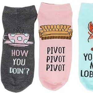 Hyp Online Six‎ Pack of Friends Ankle Socks Size 4-10 NWT
